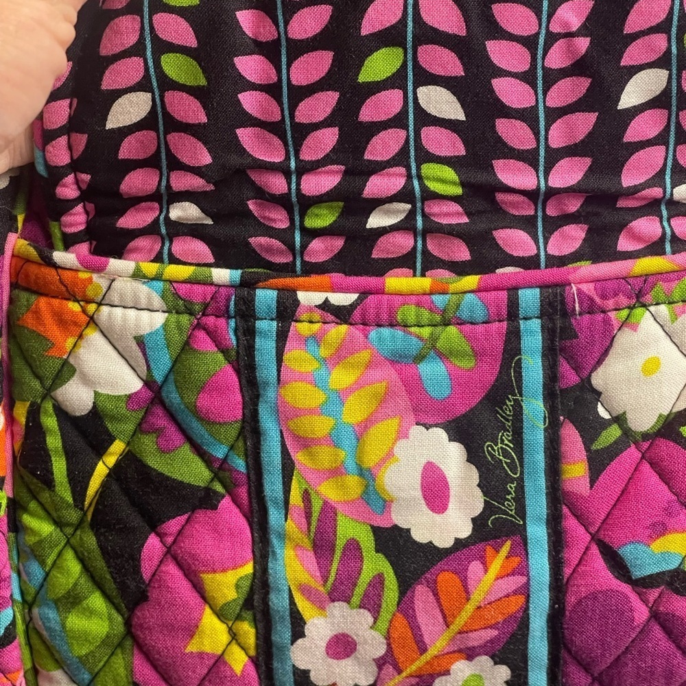 Vera Bradley Pink and Purple Quilted Shoulder Bag - Picture 7 of 14